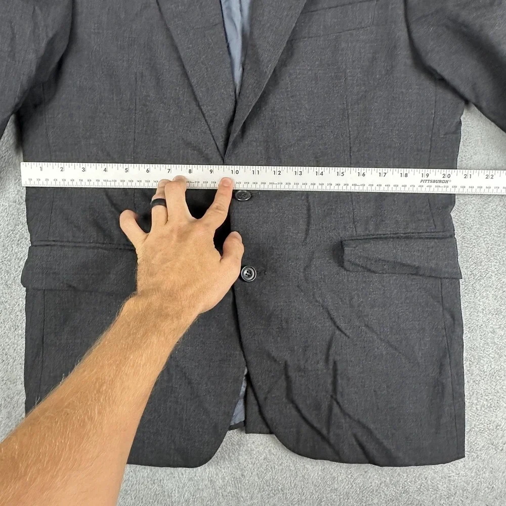 Alexandre London Suit Jacket Mens 42R Gray Wool 2 Button Notch Lapel Sport Coat